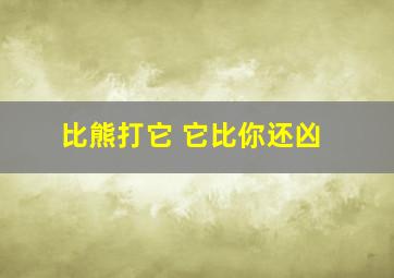 比熊打它 它比你还凶